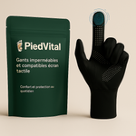 PiedVital - Gants touchscreen imperméables noirsFeldluft