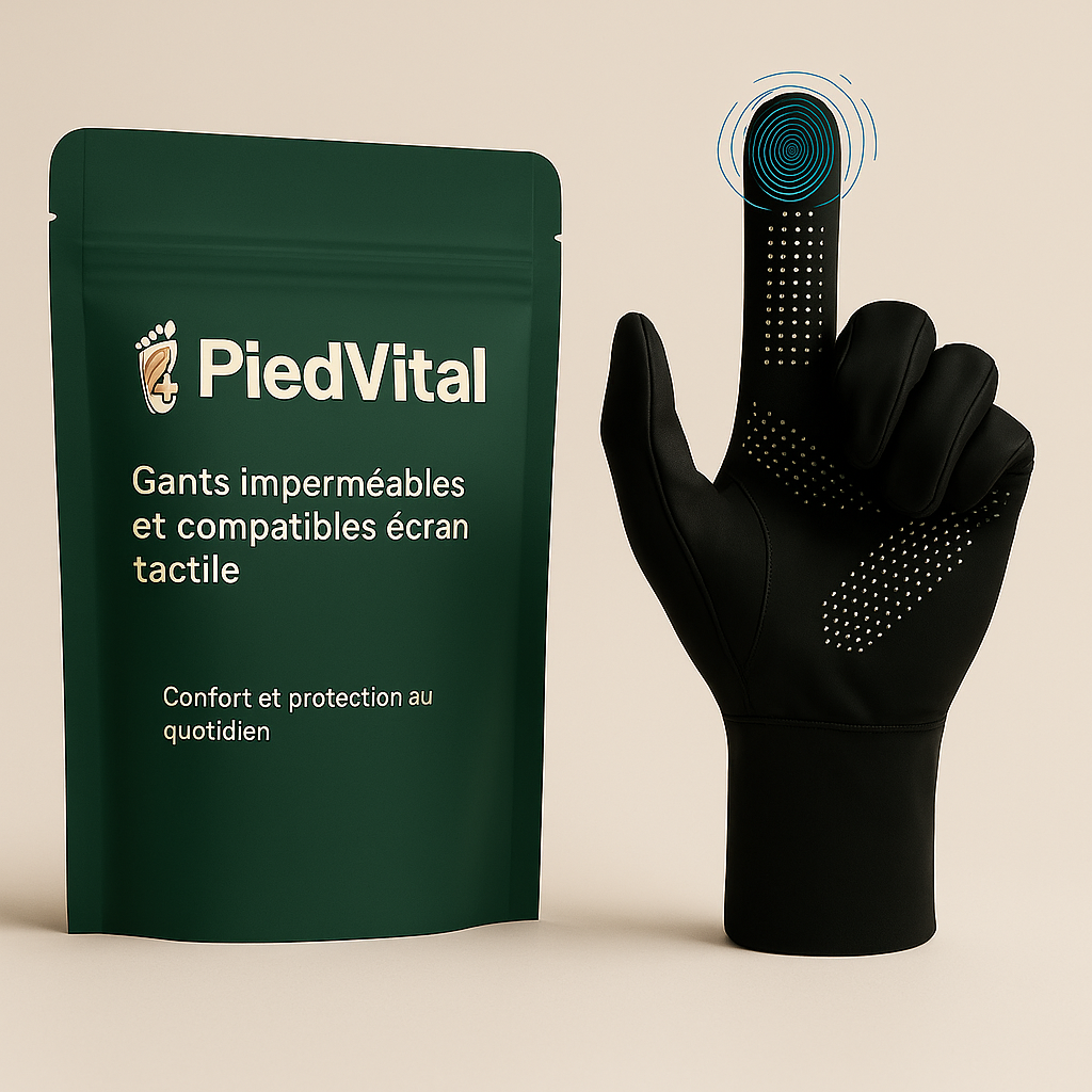 PiedVital - Gants touchscreen imperméables noirsFeldluft