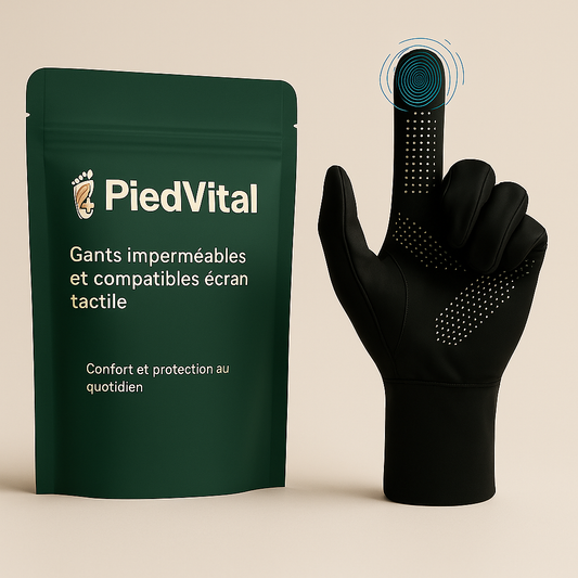 PiedVital - Gants touchscreen imperméables noirsFeldluft