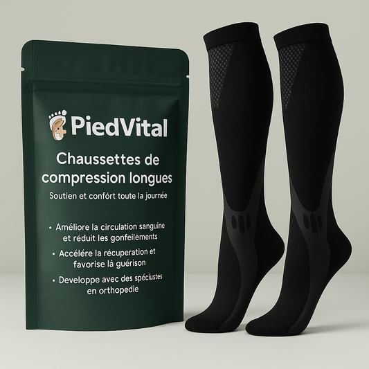 PiedVital - Chaussettes de compression Feldluft noir M by Feldluft