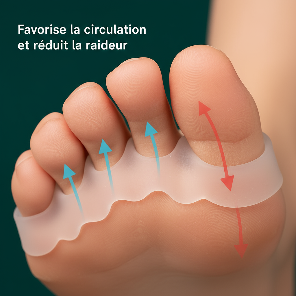 PiedVital - Séparateur de orteils orthopédique noir M by Feldluft Barfußschuhe